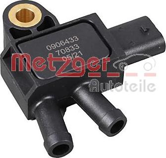 Metzger 0906433 - Capteur, pression des gaz échappement droxauto.com