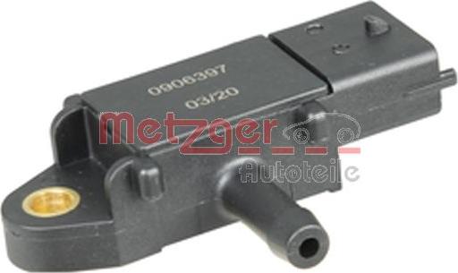 Metzger 0906397 - Capteur, pression des gaz échappement droxauto.com
