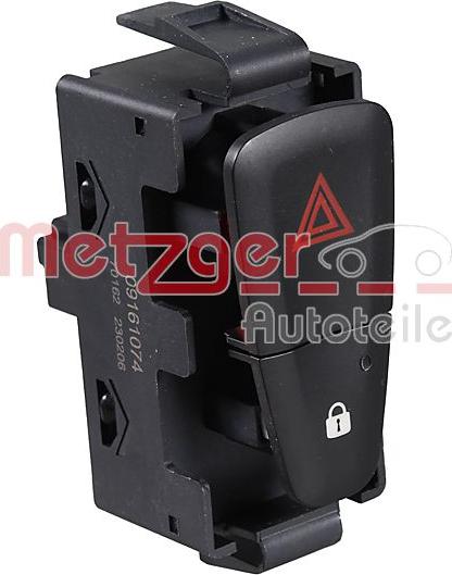 Metzger 09161074 - Interrupteur de signal de détresse droxauto.com