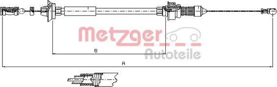 Metzger 1173.7 - Câble d'accélération droxauto.com