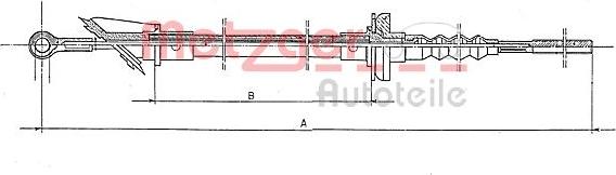 Metzger 1172.1 - Tirette à câble, commande d'embrayage droxauto.com