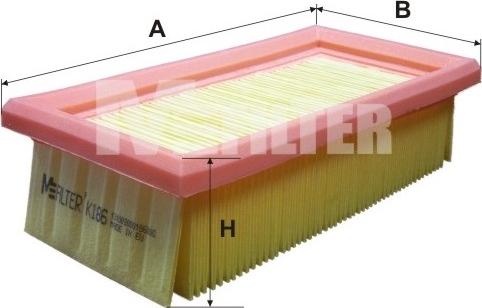 Mfilter K 186 - Filtre à air droxauto.com