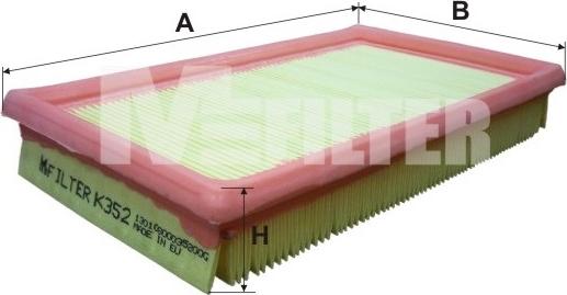 Mfilter K 352 - Filtre à air droxauto.com