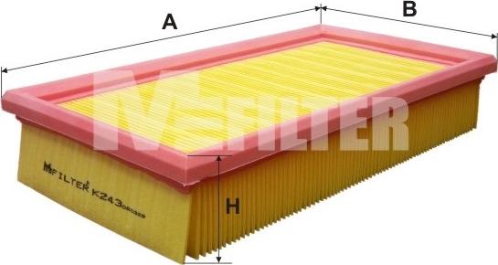 Mfilter K 243 - Filtre à air droxauto.com