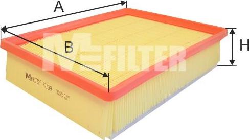 Mfilter K 7139 - Filtre à air droxauto.com
