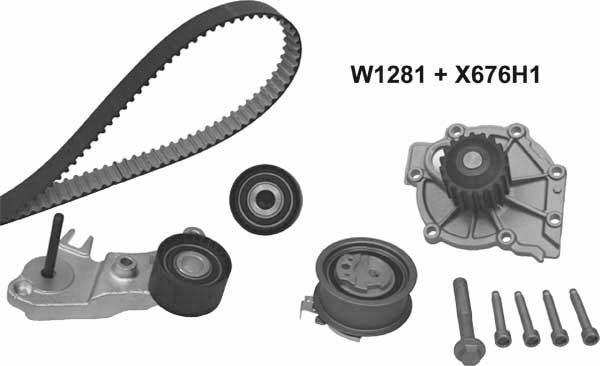 MGA 1281K1 - Pompe à eau + kit de courroie de distribution droxauto.com