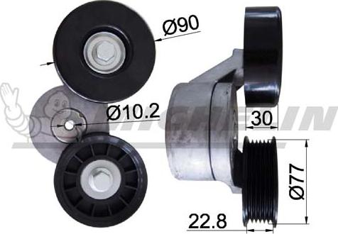 MICHELIN EngineParts SMAMP04400 - Tendeur de courroie, courroie trapézoïdale à nervures droxauto.com