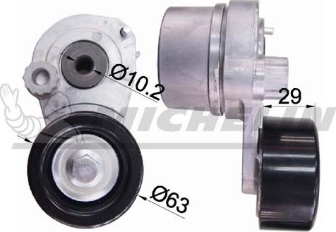 MICHELIN EngineParts SMAMP04398 - Tendeur de courroie, courroie trapézoïdale à nervures droxauto.com