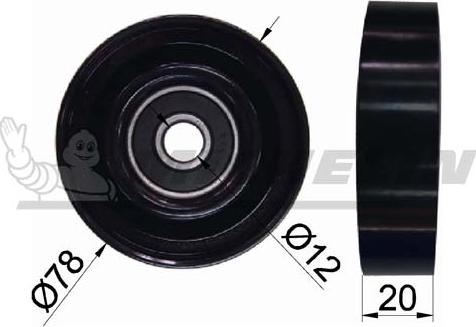 MICHELIN EngineParts SMAMP05003 - Poulie renvoi / transmission, courroie trapézoïdale à nervures droxauto.com