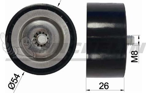MICHELIN EngineParts SMAMP01061 - Poulie renvoi / transmission, courroie trapézoïdale à nervures droxauto.com
