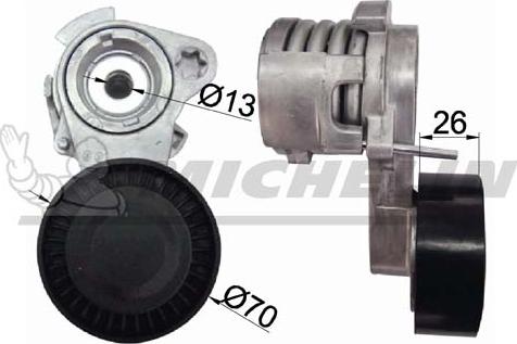 MICHELIN EngineParts SMAMP01349 - Tendeur de courroie, courroie trapézoïdale à nervures droxauto.com