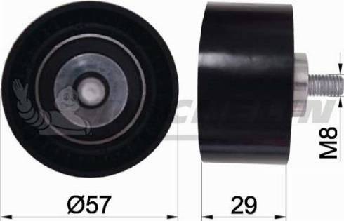 MICHELIN EngineParts SMAMP03095 - Poulie renvoi / transmission, courroie de distribution droxauto.com