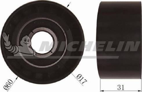 MICHELIN EngineParts SMAMP03022 - Poulie renvoi / transmission, courroie trapézoïdale à nervures droxauto.com
