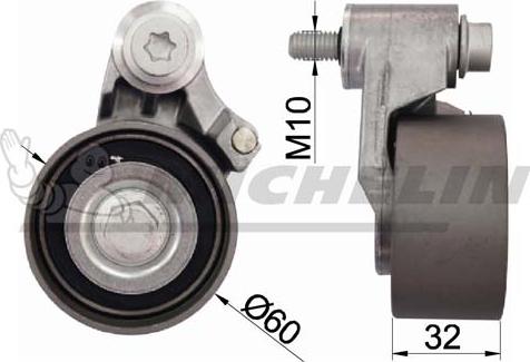 MICHELIN EngineParts SMAMP03380 - Poulie-tendeur, courroie de distribution droxauto.com