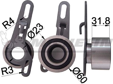 MICHELIN EngineParts SMAMP14303 - Poulie-tendeur, courroie de distribution droxauto.com