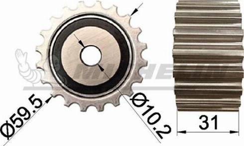 MICHELIN EngineParts SMAMP13007 - Poulie renvoi / transmission, courroie de distribution droxauto.com