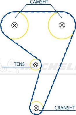 MICHELIN EngineParts SMATB0031 - Courroie de distribution droxauto.com