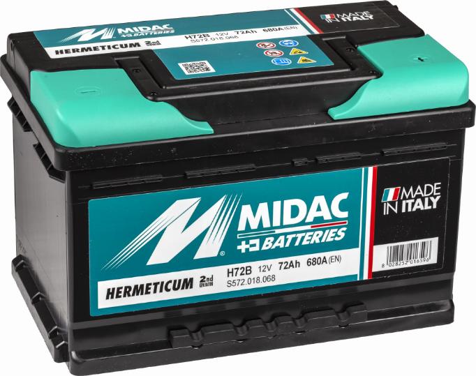 MIDAC H72B - Batterie de démarrage droxauto.com