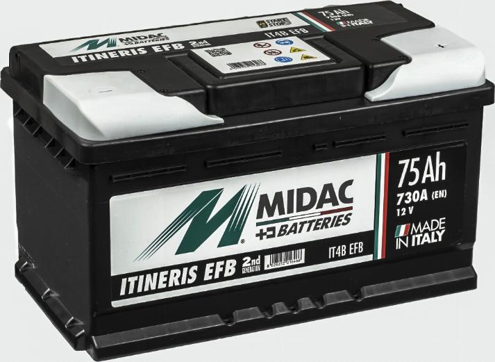 MIDAC IT4B EFB - Batterie de démarrage droxauto.com
