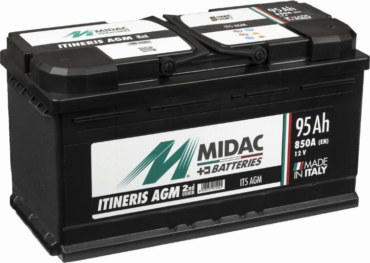 MIDAC IT5 AGM - Batterie de démarrage droxauto.com