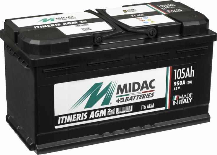 MIDAC IT6 AGM - Batterie de démarrage droxauto.com