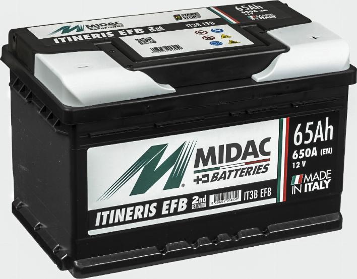 MIDAC IT3B EFB - Batterie de démarrage droxauto.com