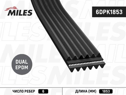 Miles 6DPK1853 - Courroie trapézoïdale à nervures droxauto.com