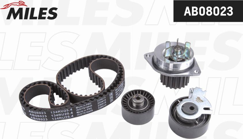 Miles AB08023 - Pompe à eau + kit de courroie de distribution droxauto.com