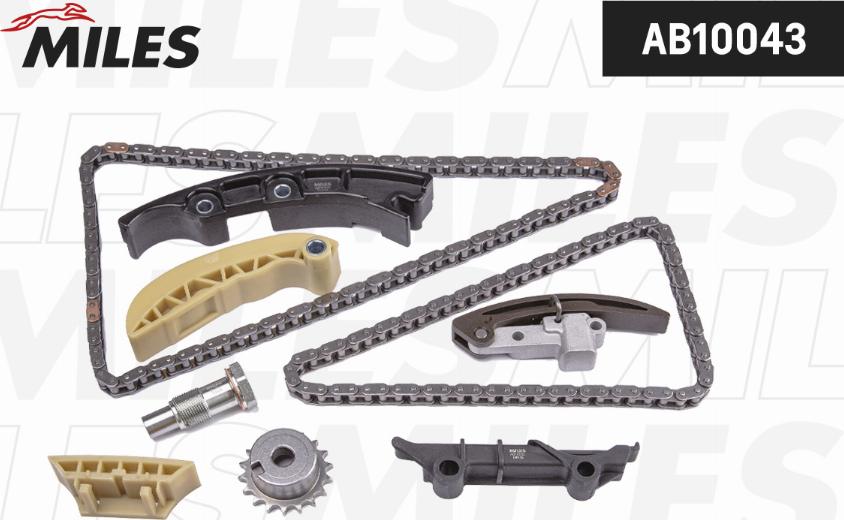 Miles AB10043 - Kit de distribution par chaîne droxauto.com