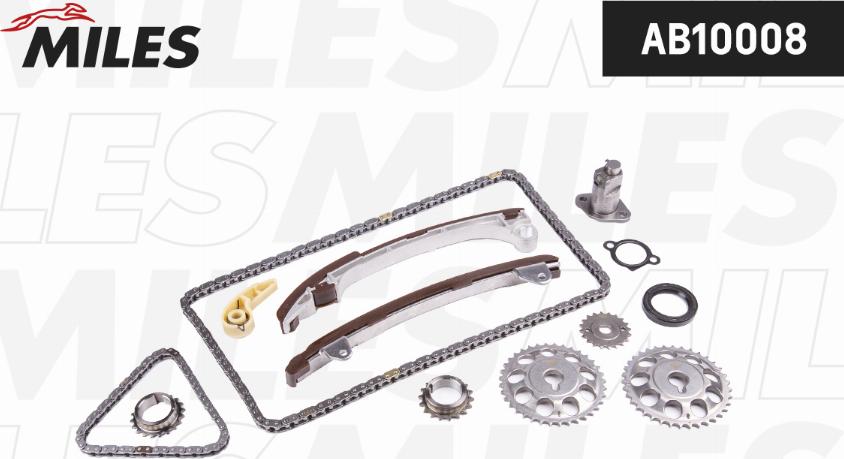 Miles AB10008 - Kit de distribution par chaîne droxauto.com