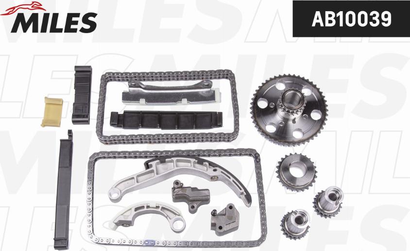 Miles AB10039 - Kit de distribution par chaîne droxauto.com