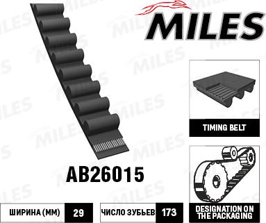 Miles AB26015 - Courroie de distribution droxauto.com