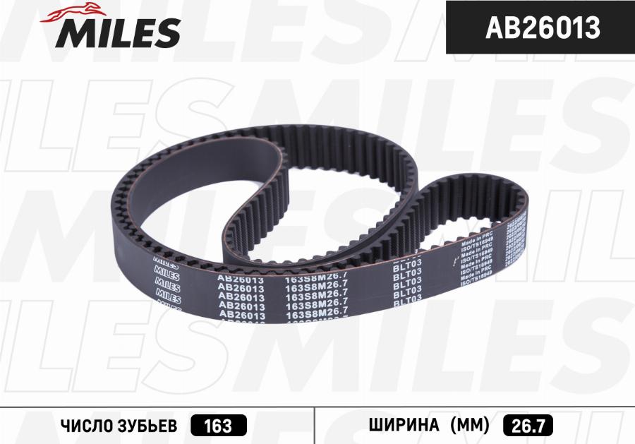 Miles AB26013 - Courroie de distribution droxauto.com