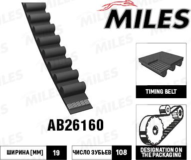 Miles AB26160 - Courroie de distribution droxauto.com