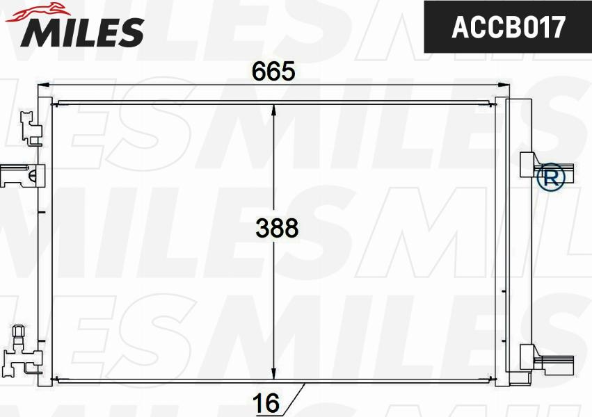 Miles ACCB017 - Condensateur, climatisation droxauto.com