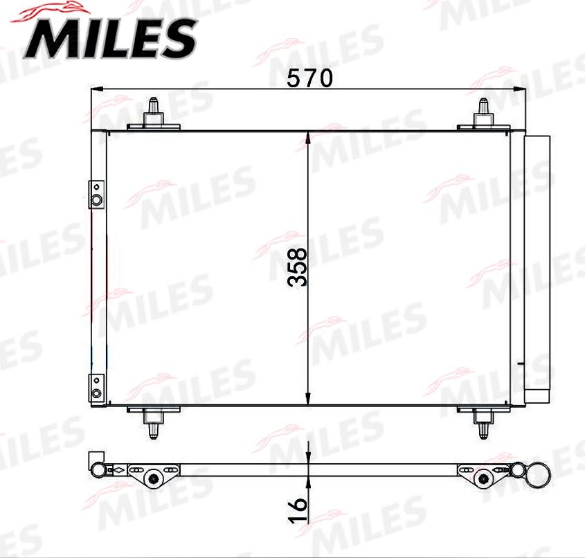Miles ACCB038 - Condensateur, climatisation droxauto.com