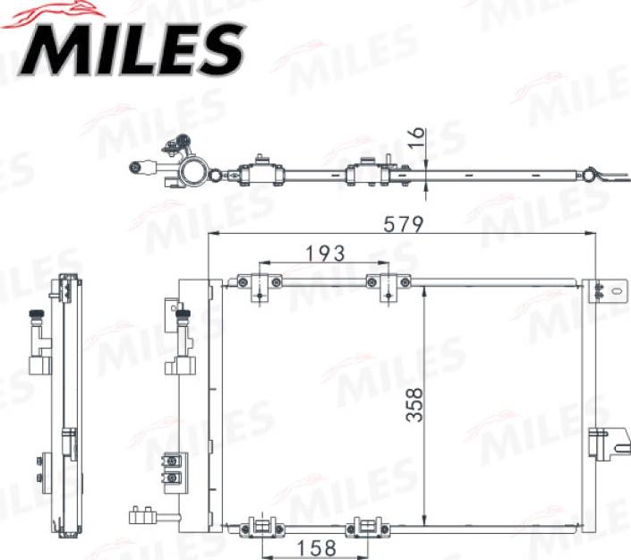 Miles ACCB032 - Condensateur, climatisation droxauto.com