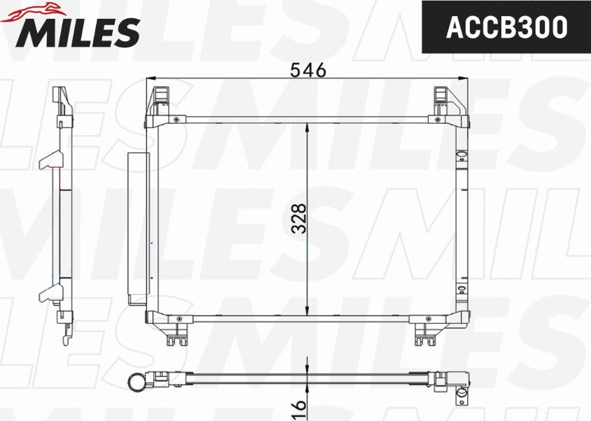 Miles ACCB300 - Condensateur, climatisation droxauto.com