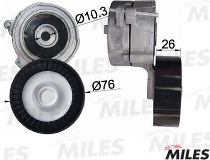 Miles AG00043 - Tendeur de courroie, courroie trapézoïdale à nervures droxauto.com