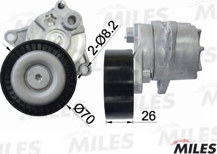 Miles AG00297 - Tendeur de courroie, courroie trapézoïdale à nervures droxauto.com