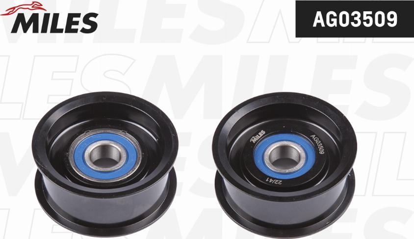 Miles AG03509 - Poulie renvoi / transmission, courroie trapézoïdale à nervures droxauto.com