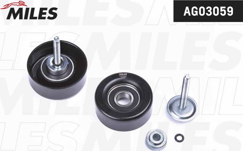 Miles AG03059 - Poulie renvoi / transmission, courroie trapézoïdale à nervures droxauto.com