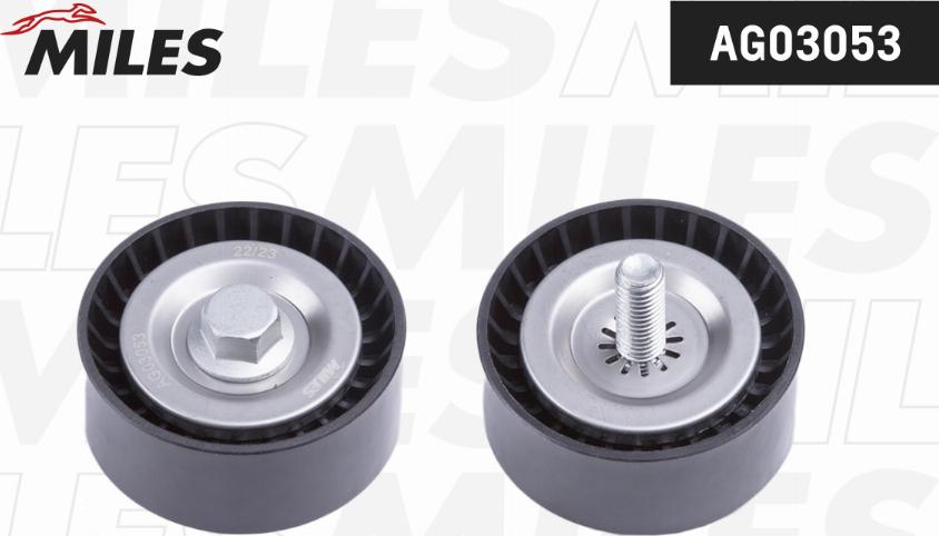 Miles AG03053 - Poulie renvoi / transmission, courroie trapézoïdale à nervures droxauto.com