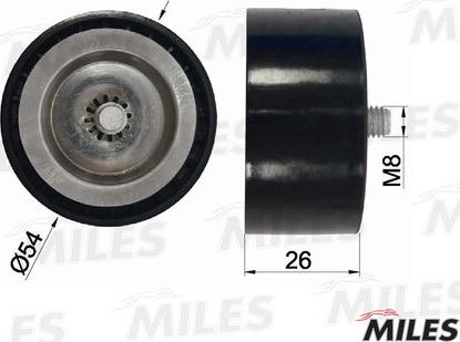 Miles AG03064 - Poulie renvoi / transmission, courroie trapézoïdale à nervures droxauto.com