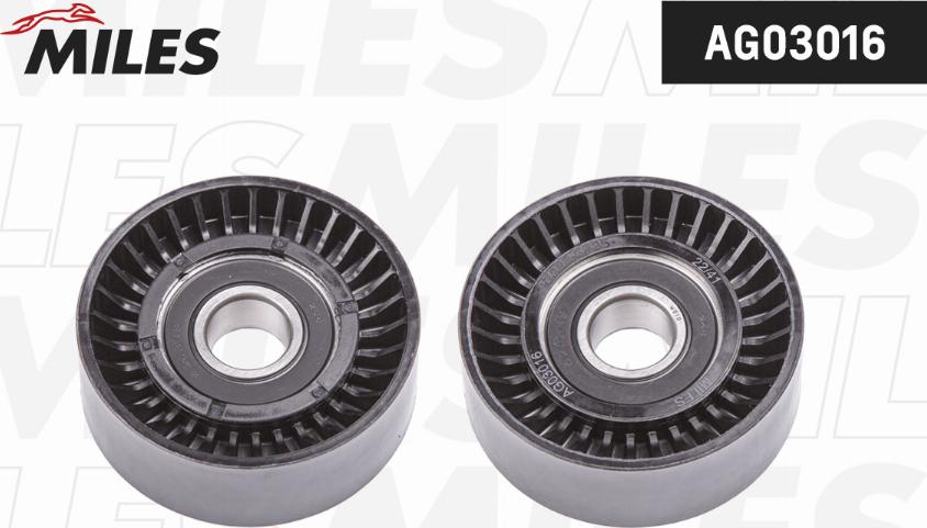 Miles AG03016 - Poulie renvoi / transmission, courroie trapézoïdale à nervures droxauto.com