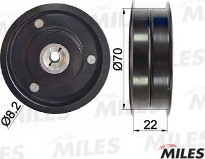 Miles AG03031 - Poulie renvoi / transmission, courroie trapézoïdale à nervures droxauto.com