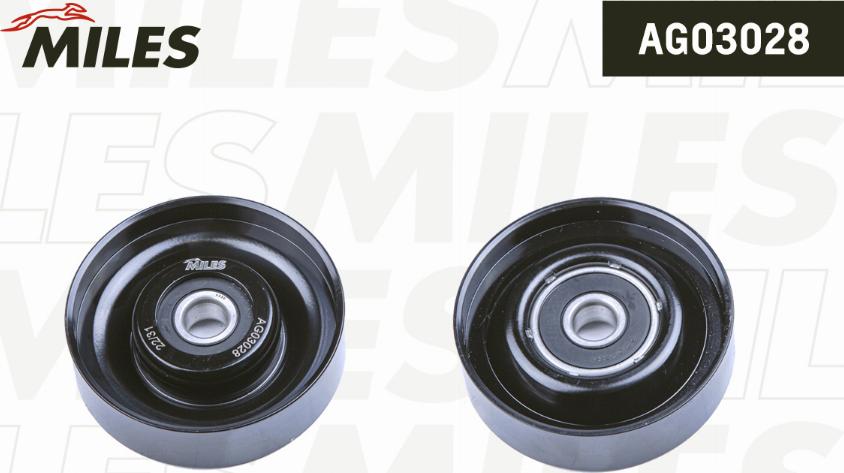 Miles AG03028 - Poulie renvoi / transmission, courroie trapézoïdale à nervures droxauto.com