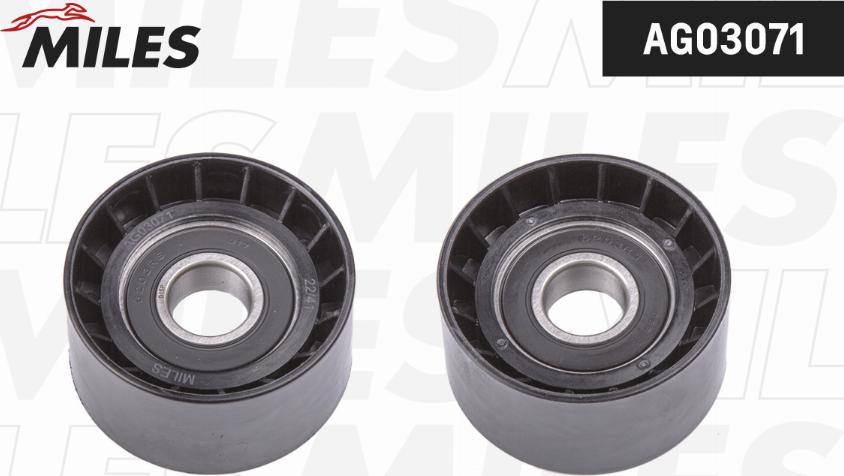Miles AG03071 - Poulie renvoi / transmission, courroie trapézoïdale à nervures droxauto.com
