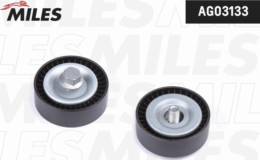 Miles AG03133 - Poulie renvoi / transmission, courroie trapézoïdale à nervures droxauto.com