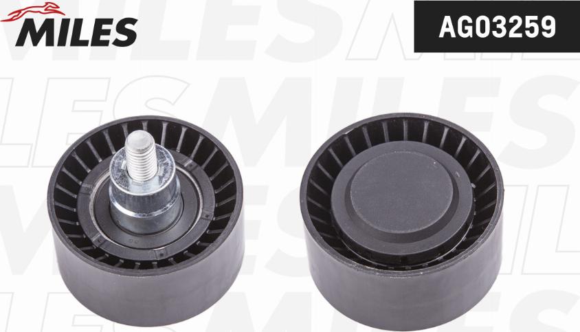 Miles AG03259 - Poulie renvoi / transmission, courroie trapézoïdale à nervures droxauto.com